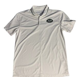 New York Jets Nike Dri-FIT Polo Shirt Men’s Size M White NFL On-Field Gear